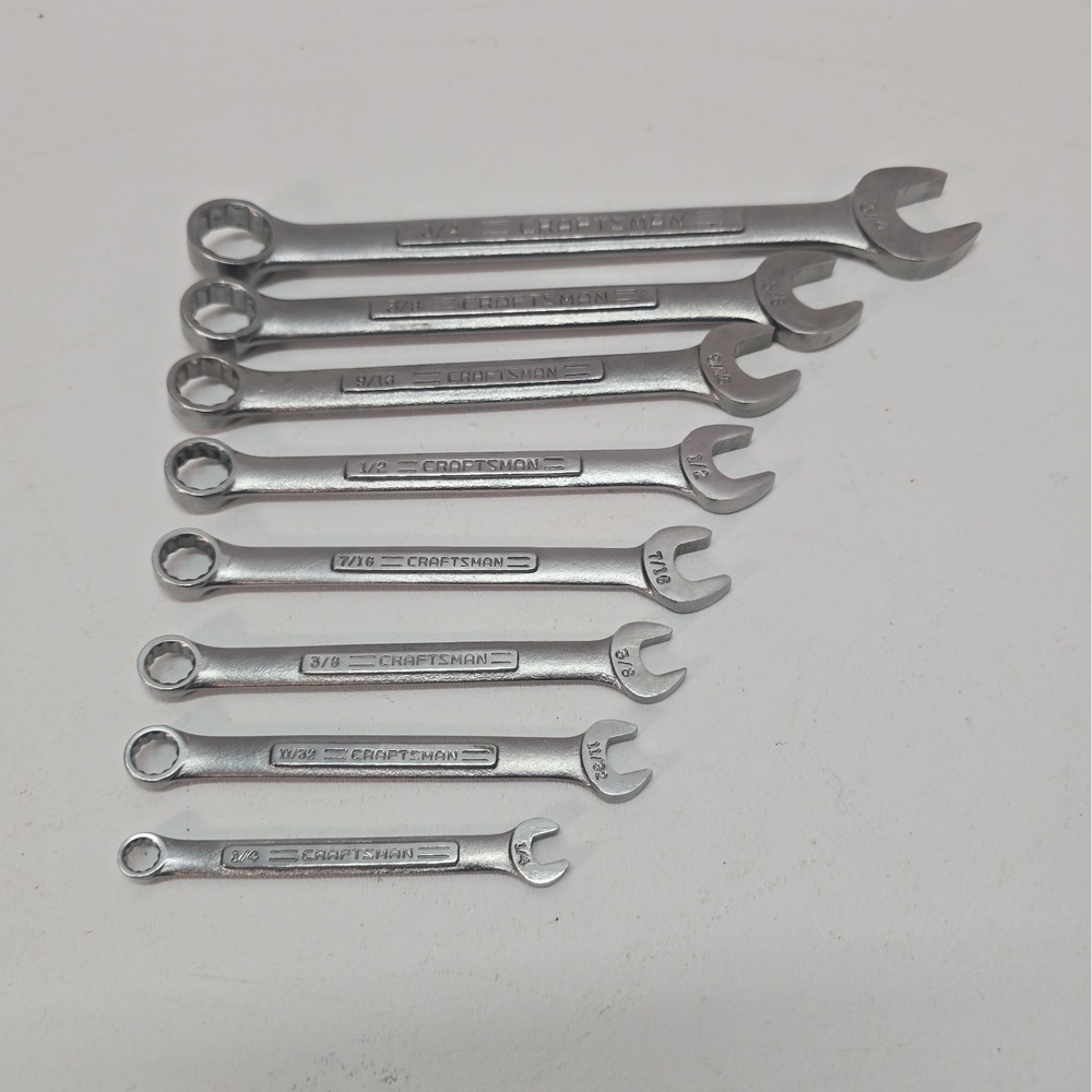 Craftsman USA VV Series 8pc 12pt Combination Wrench Set 1/4"-3/4"